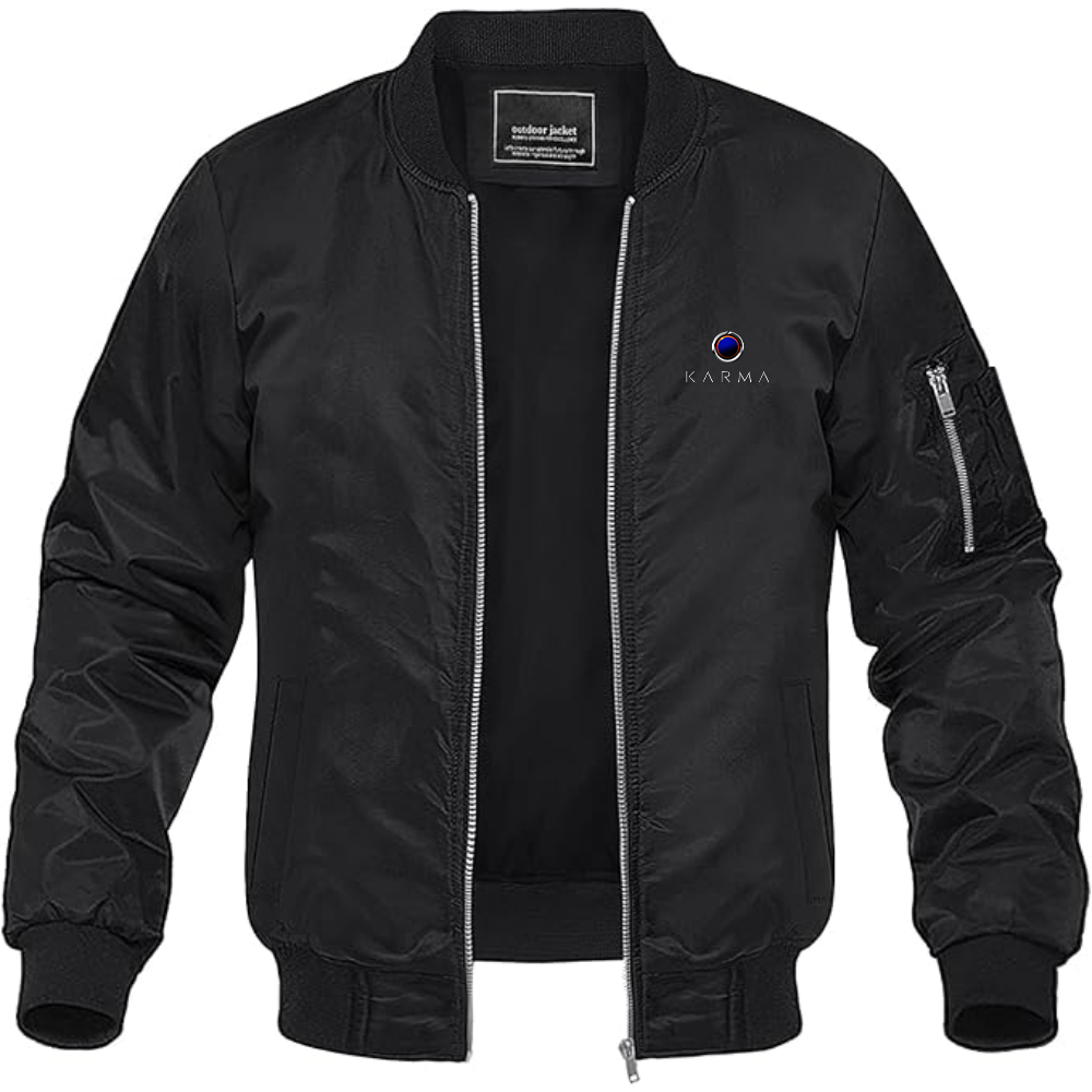 Men's Karma Logo Lightweight Bomber Jacket