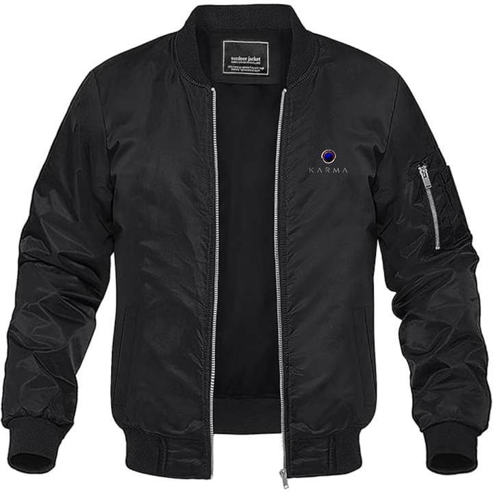 Men's Karma Logo Lightweight Bomber Jacket