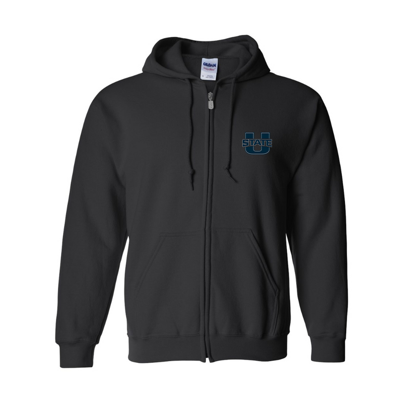 Men's Utah State Aggies JERZEES NuBlend Full-Zip Hooded Sweatshirt