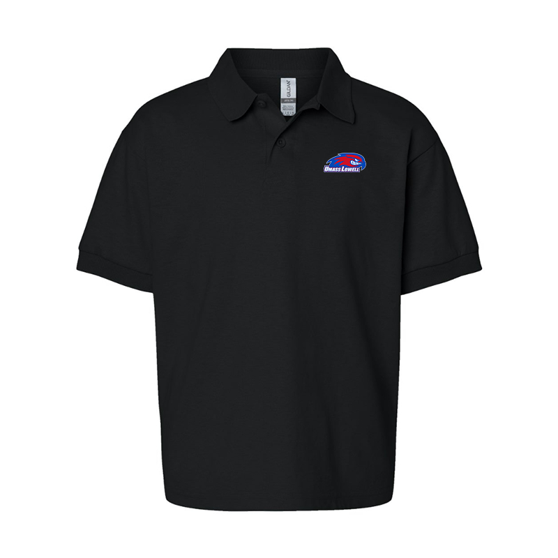 Youth UMass Lowell River Hawks Gildan Dry Blend Jersey Polo