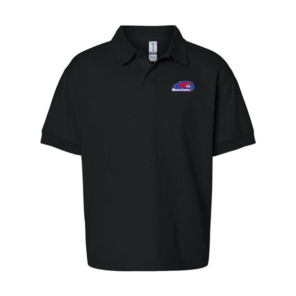 Youth UMass Lowell River Hawks Gildan Dry Blend Jersey Polo