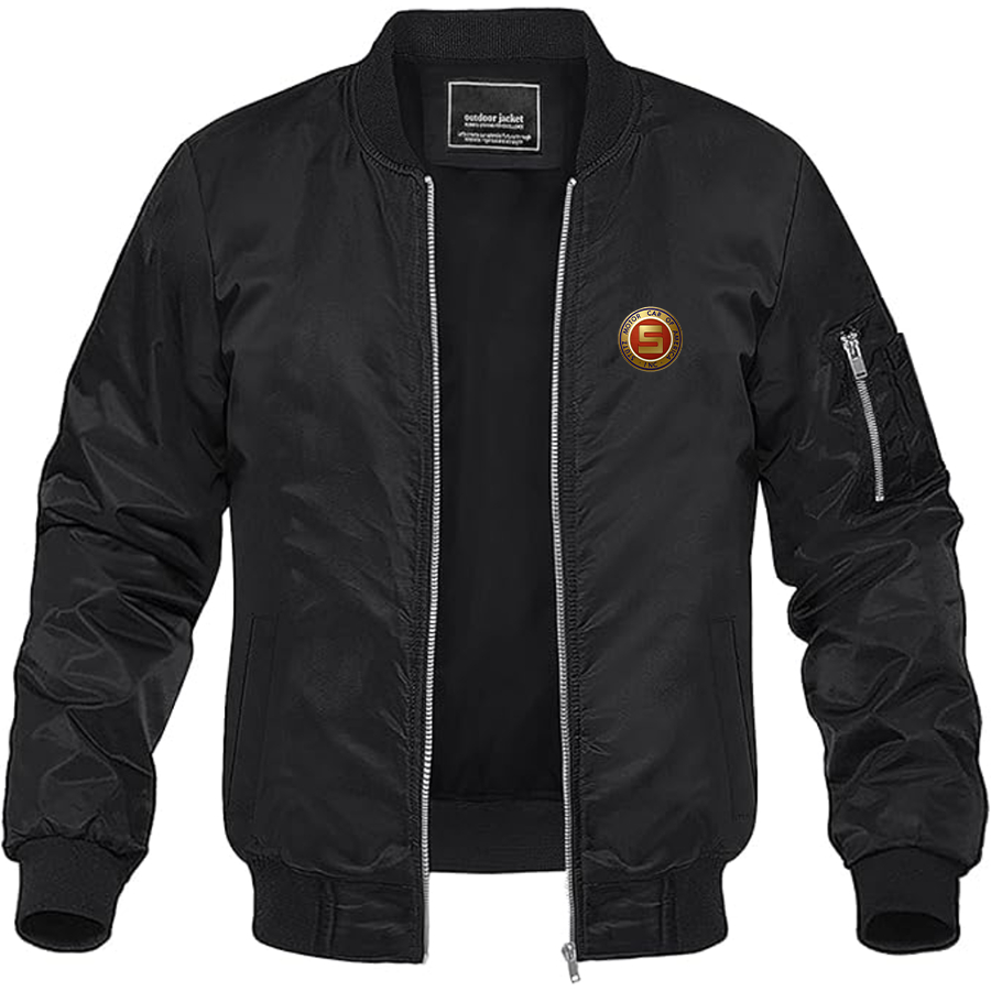 Men's Stutz Motor Company Logo Lightweight Bomber Jacket Windbreaker Softshell Varsity Jacket Coat