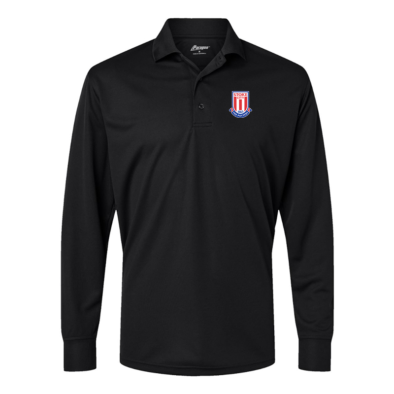 Men's Stoke City Soccer  Paragon Prescott Long Sleeve Polo
