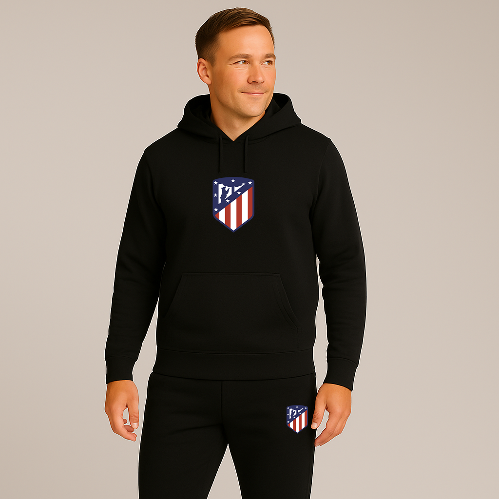 Men's Atletico Madrid FC Logo Hoodie Joggers Set