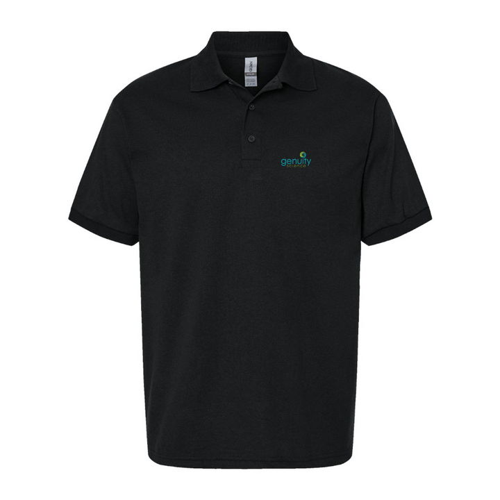 Men's Genuity Science Logo Dry Blend Polo - Black