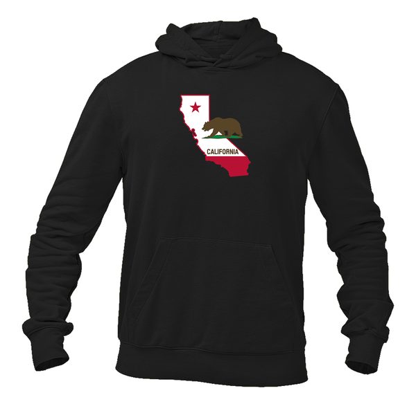 Men's California Bear Map Softstyle Midweight Hooded Sweatshirt