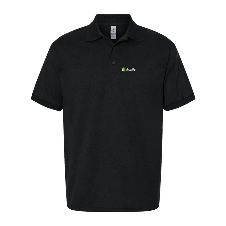 Men's Shopify Logo Dry Blend Polo - Black
