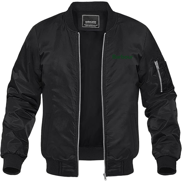Men's Barbour Logo Lightweight Bomber Jacket Windbreaker Softshell Varsity Jacket Coat