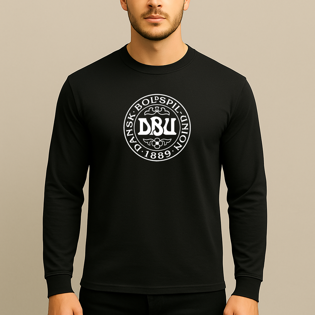 Men's Denmark Soccer Long Sleeve T-Shirt