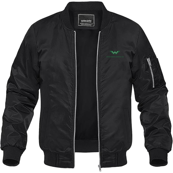 Men's Wanderer Werke Logo Lightweight Bomber Jacket Windbreaker Softshell Varsity Jacket Coat