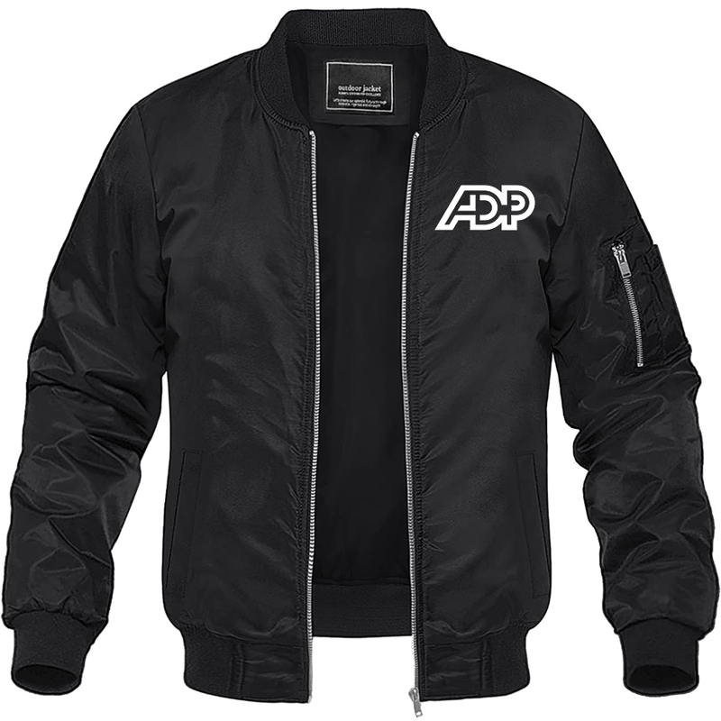 Men's ADP  Lightweight Bomber Jacket Windbreaker Softshell Varsity Jacket Coat