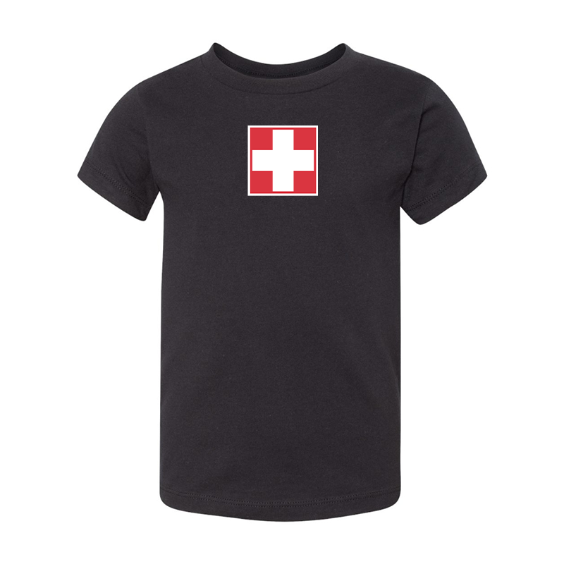 Switzerland National Football Soccer Team BELLA  CANVAS Toddler Jersey Tee