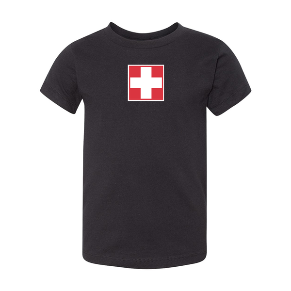 Switzerland National Football Soccer Team BELLA  CANVAS Toddler Jersey Tee