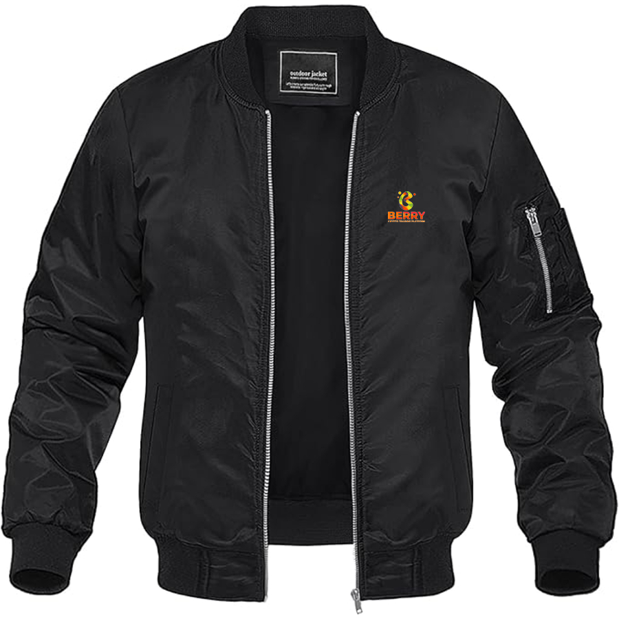 Men's Berry Logo Lightweight Bomber Jacket