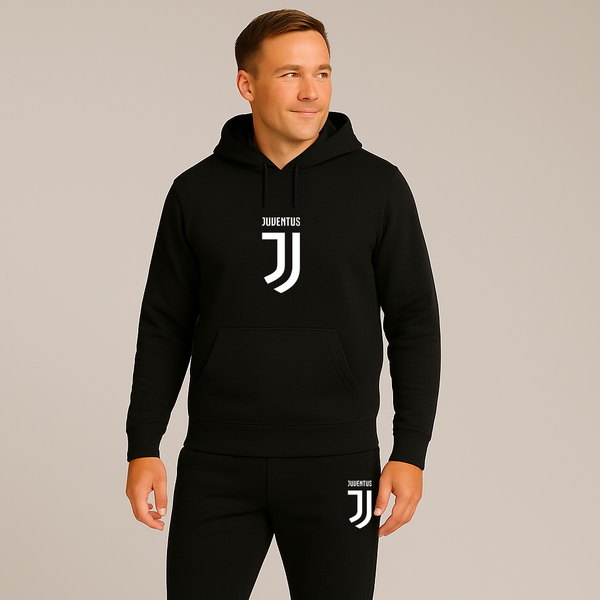 Men's Juventus Soccer Logo Hoodie Joggers Set