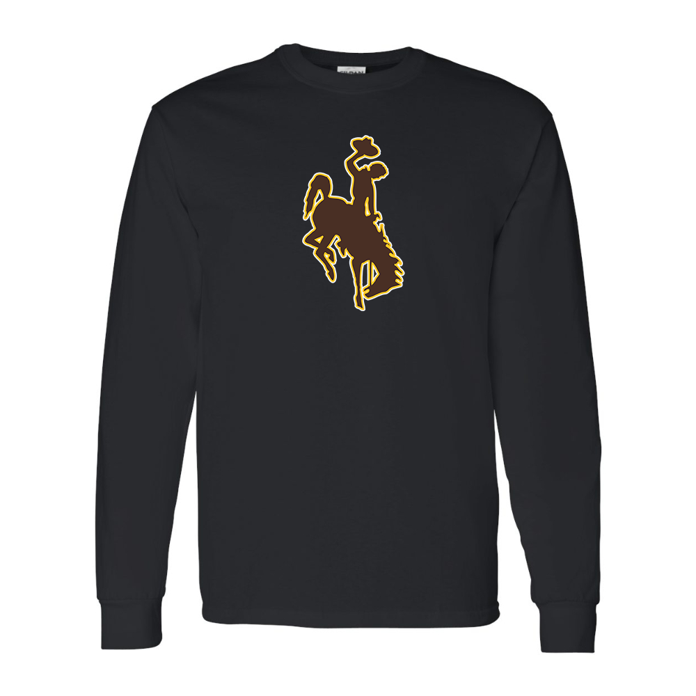 Men's  Wyoming Cowboys Gildan Heavy Cotton Long Sleeve T-Shirt