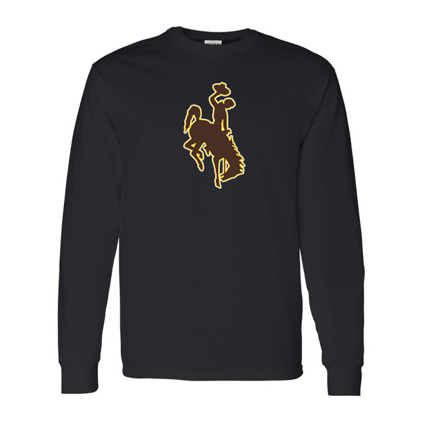 Men's  Wyoming Cowboys Gildan Heavy Cotton Long Sleeve T-Shirt