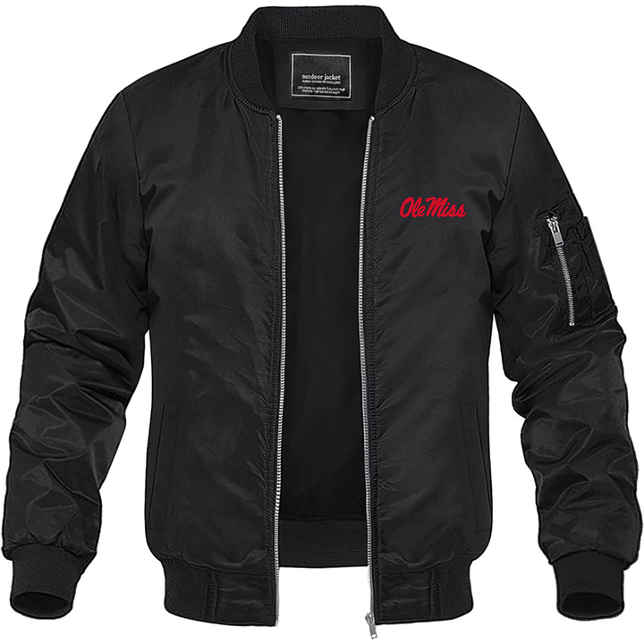 Men's Mississippi Rebels Logo Lightweight Bomber Jacket