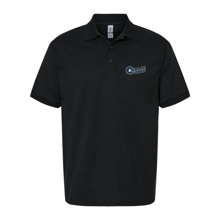 Men's Space Force Dry Blend Jersey Polo - Black