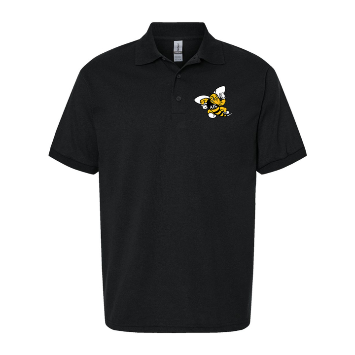 Men's AIC Yellow Jackets Dry Blend Jersey Polo - Black