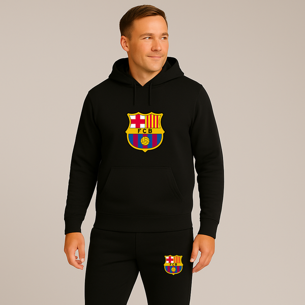 Men's F.C. Barcelona Soccer Logo Hoodie Joggers Set