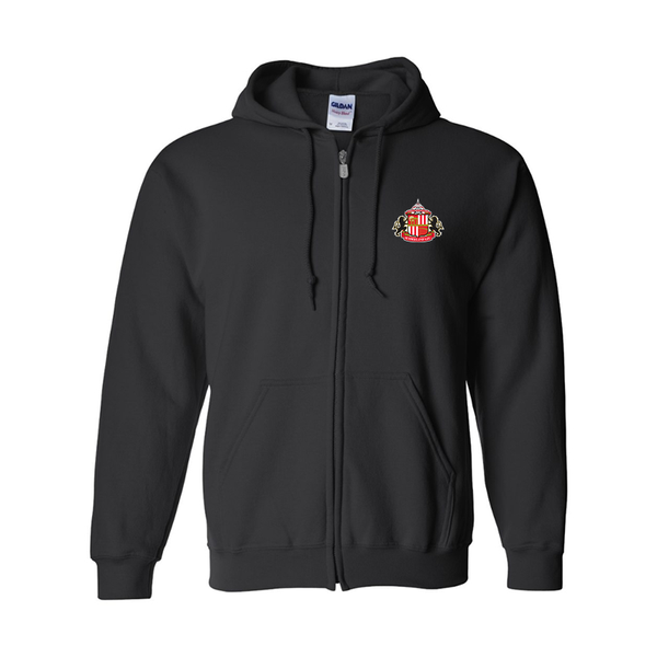 Men's Sunderland AFC Soccer  Gildan  Heavy Blend Full Zip Hooded Sweatshirt