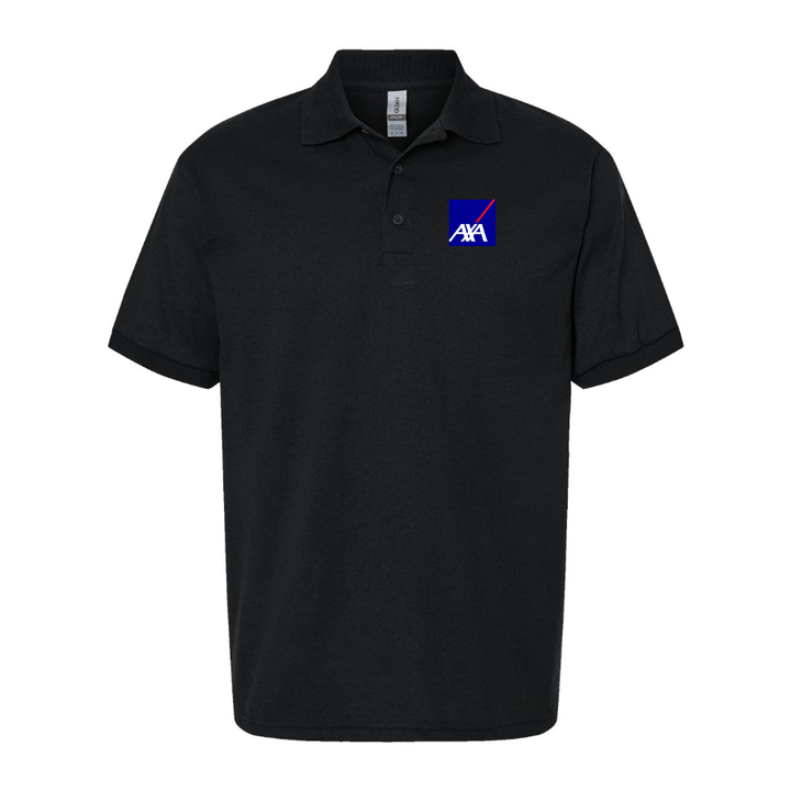 Men's Axa Logo Dry Blend Polo - Black