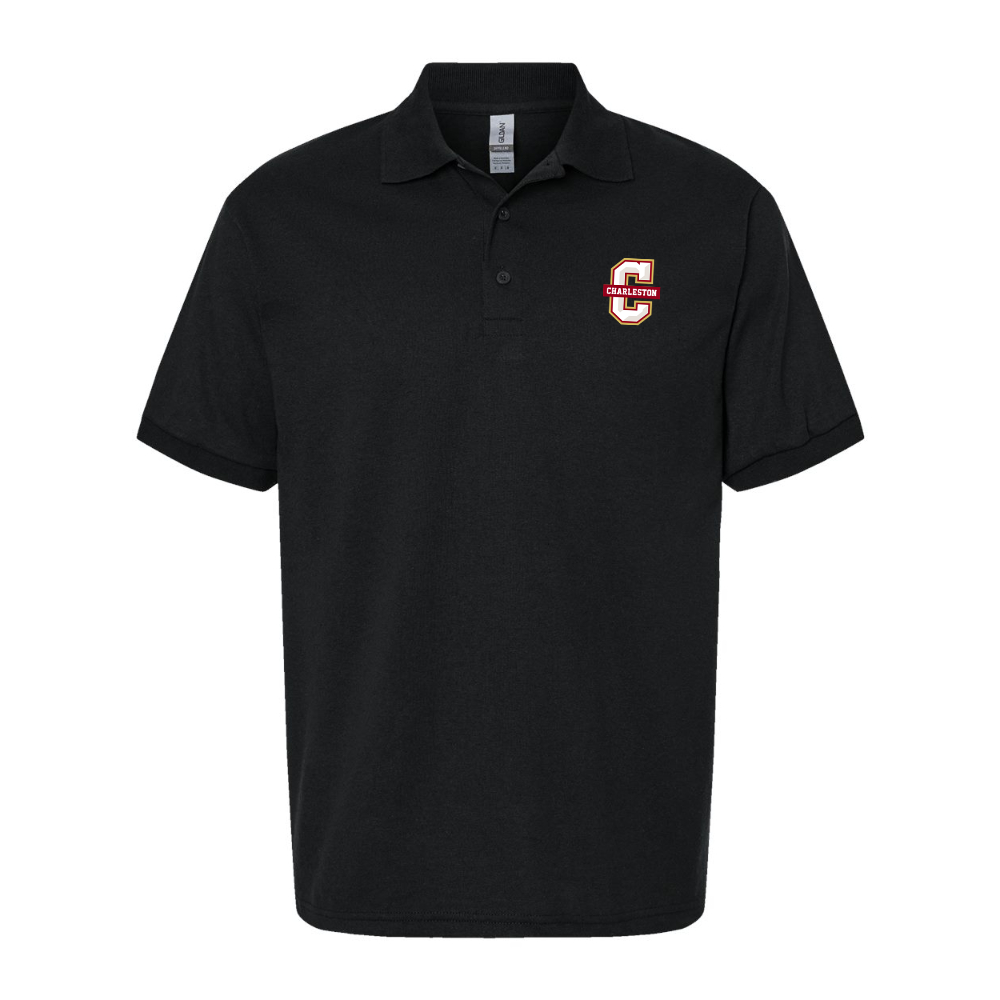 Men's Charleston Cougars Dry Blend Jersey Polo - Black