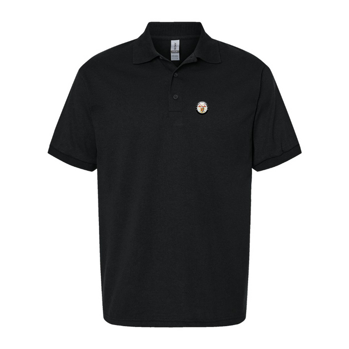 Men's Eadon Green Logo Dry Blend Polo - Black
