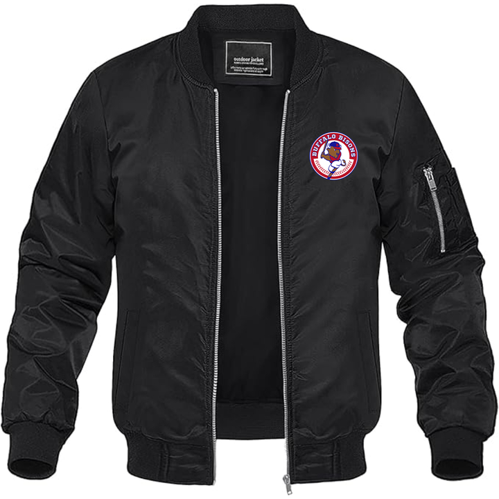 Men's Buffalo Bisons Logo Lightweight Bomber Jacket