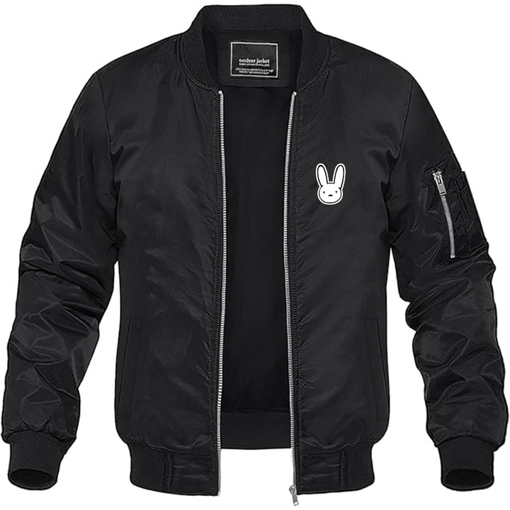 Men's Bad Bunny Logo Lightweight Bomber Jacket