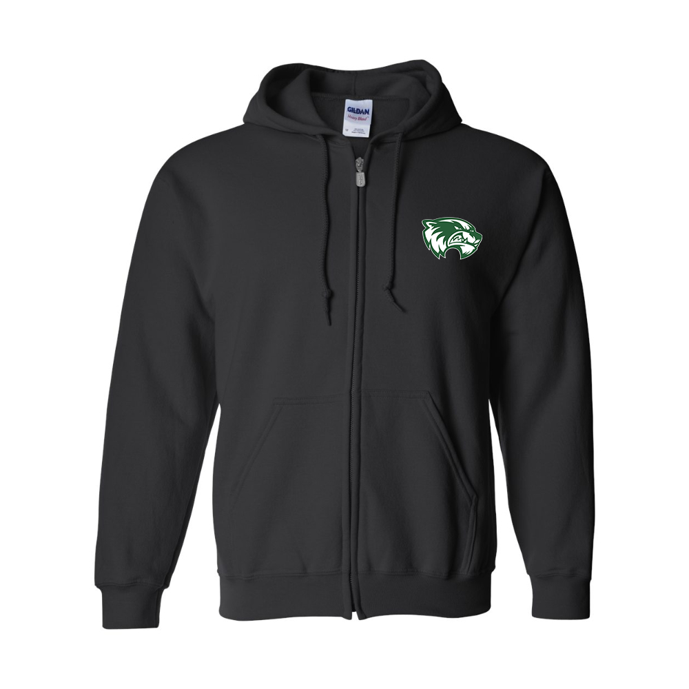 Men's Utah Valley Wolverines  Gildan  Heavy Blend Full Zip Hooded Sweatshirt
