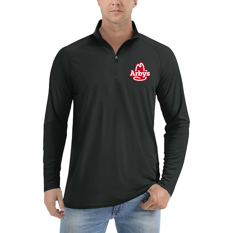 Men's  Arbys Lightweight Quarter-Zip Athletic Shirt Long Sleeve