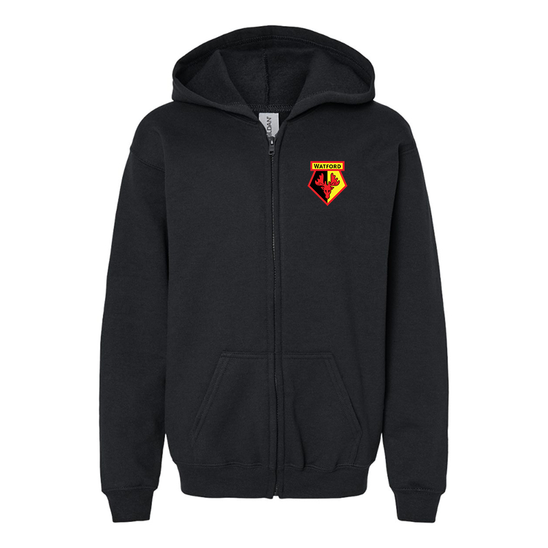 Gildan Heavy Blend Youth Watford Soccer Full Zip Hooded Sweatshirt