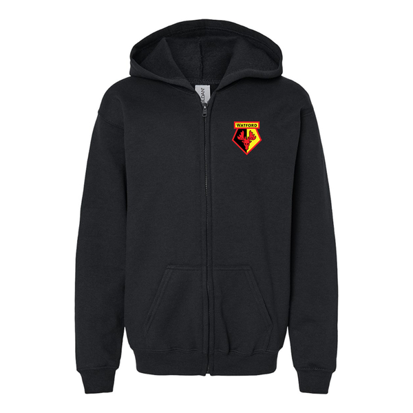 Gildan Heavy Blend Youth Watford Soccer Full Zip Hooded Sweatshirt