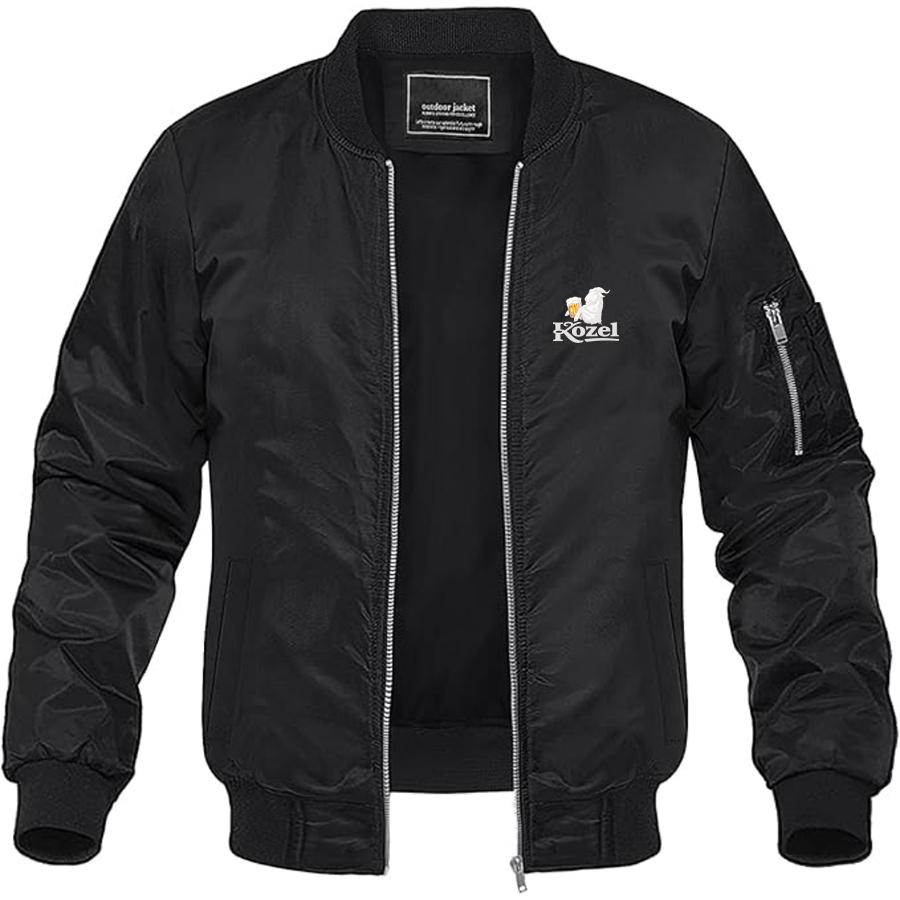 Men's Velkopopovicky Kozel Logo Lightweight Bomber Jacket