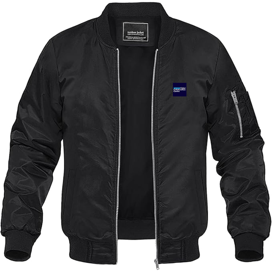 Men's Australian Cyber Collaboration Centre Logo Lightweight Bomber Jacket Windbreaker Softshell Varsity Jacket Coat