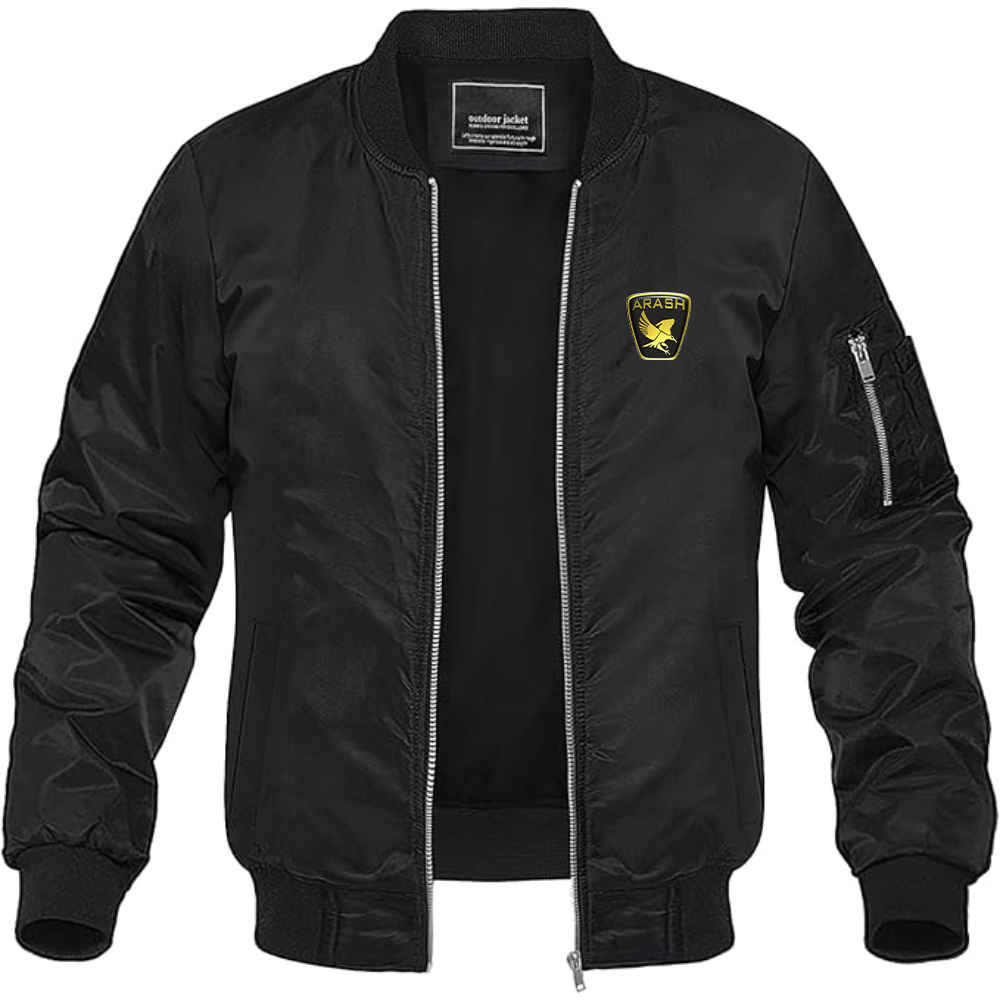 Men's Arash Logo Lightweight Bomber Jacket Windbreaker Softshell Varsity Jacket Coat