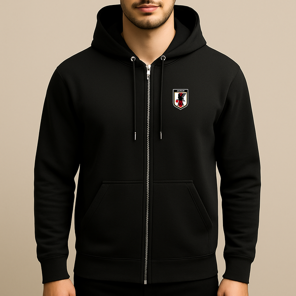Men's Japan National Soccer Team Zipper Hoodie