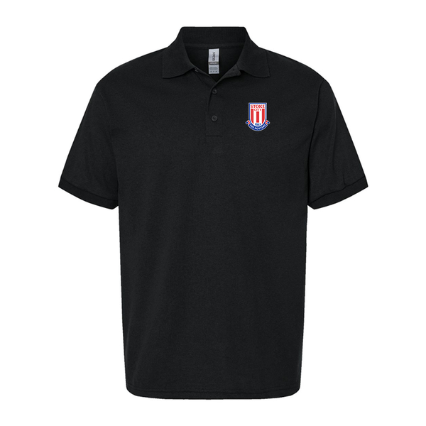 Men's Stoke City Soccer  Gildan Dry Blend Jersey Polo