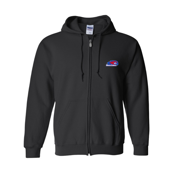 Men's UMass Lowell River Hawks JERZEES NuBlend Full-Zip Hooded Sweatshirt