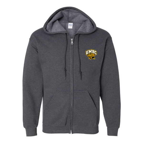 Men's UMBC Retrievers JERZEES NuBlend Full-Zip Hooded Sweatshirt