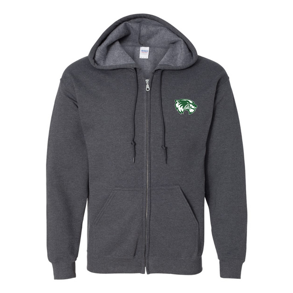 Men's Utah Valley Wolverines JERZEES NuBlend Full-Zip Hooded Sweatshirt