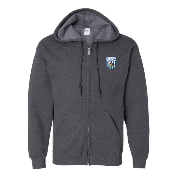 Men's West Bromwich Albion SoccerJERZEES NuBlend Full-Zip Hooded Sweatshirt