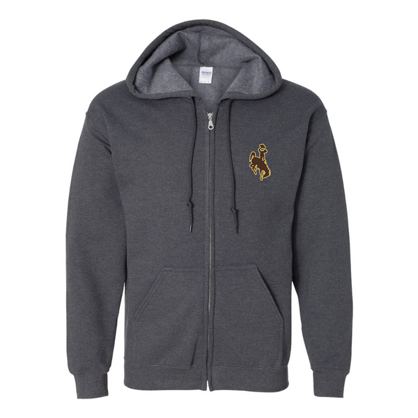 Men's  Wyoming Cowboys JERZEES NuBlend Full-Zip Hooded Sweatshirt