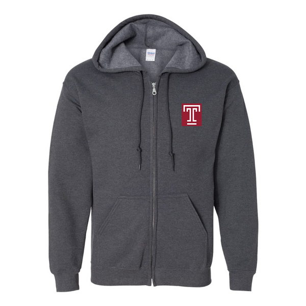 Men's Temple Owls JERZEES NuBlend Full-Zip Hooded Sweatshirt