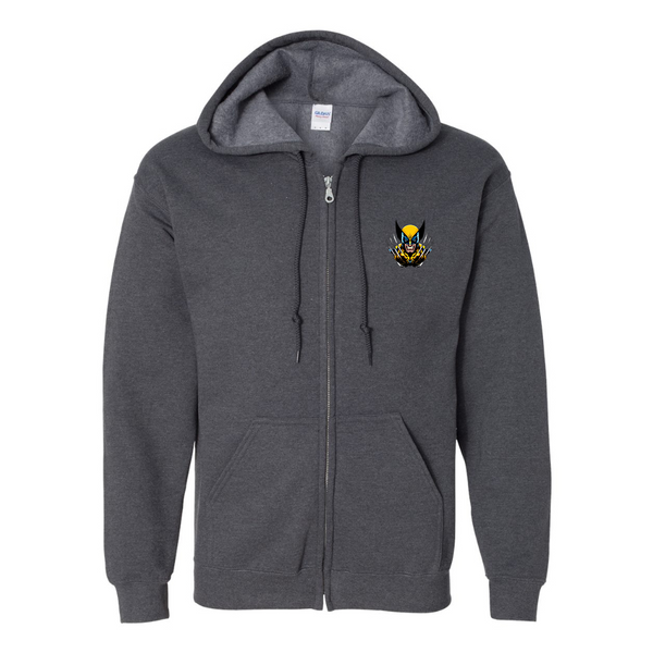 Men's Wolverine 2025 Art  JERZEES NuBlend Full-Zip Hooded Sweatshirt