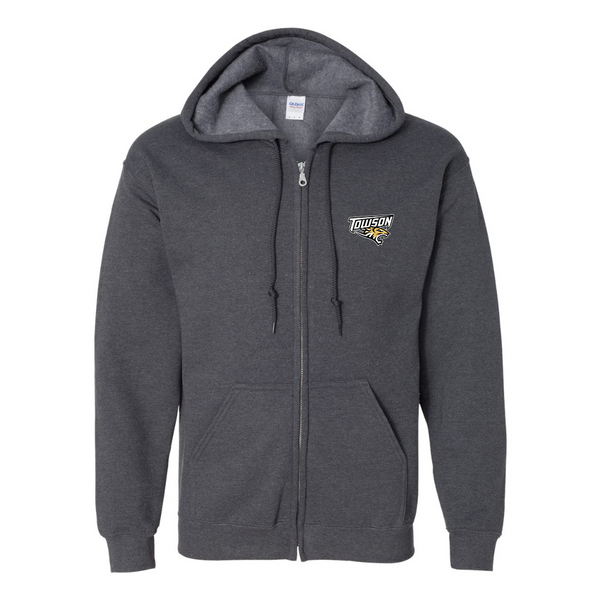 Men's Towson Tigers JERZEES NuBlend Full-Zip Hooded Sweatshirt