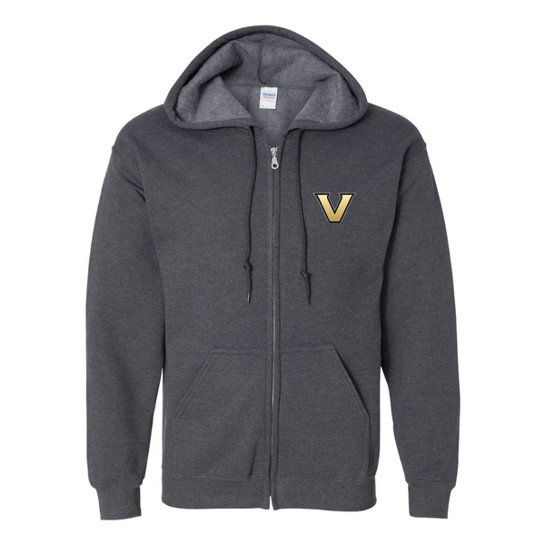 Men's Vanderbilt Commodores JERZEES NuBlend Full-Zip Hooded Sweatshirt