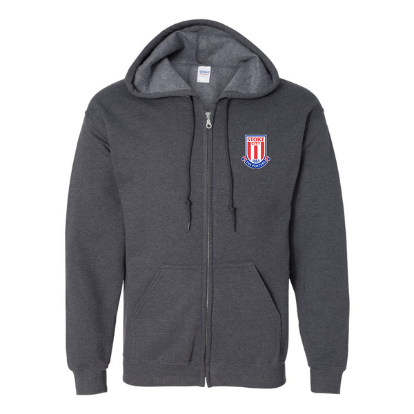 Men's Stoke City Soccer  JERZEES NuBlend Full-Zip Hooded Sweatshirt